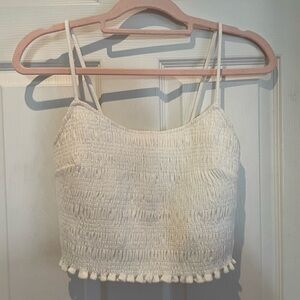 Rebecca Taylor smocked crop top